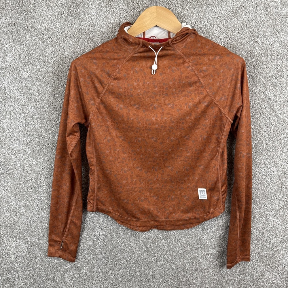 Women's Rust Hooded Long-Sleeve Pullover